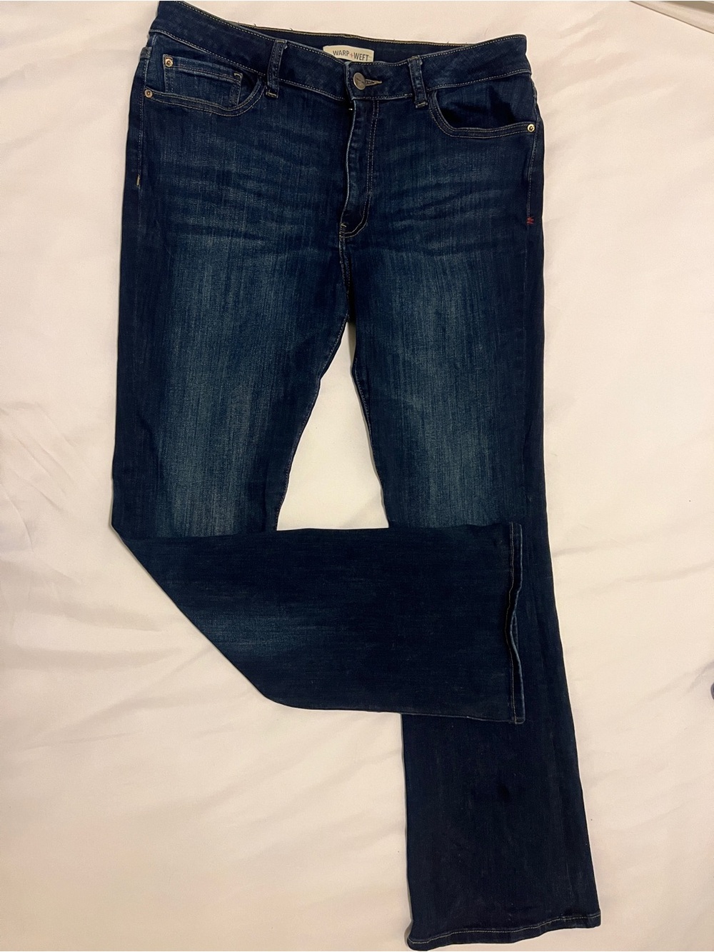 Warp + Weft Dark Blue Boot Cut Jeans| Sz 12/31